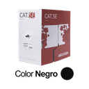 Bobina de cable UTP 305 m, Cat5E (24 AWG), Color Negro, EXTERIOR