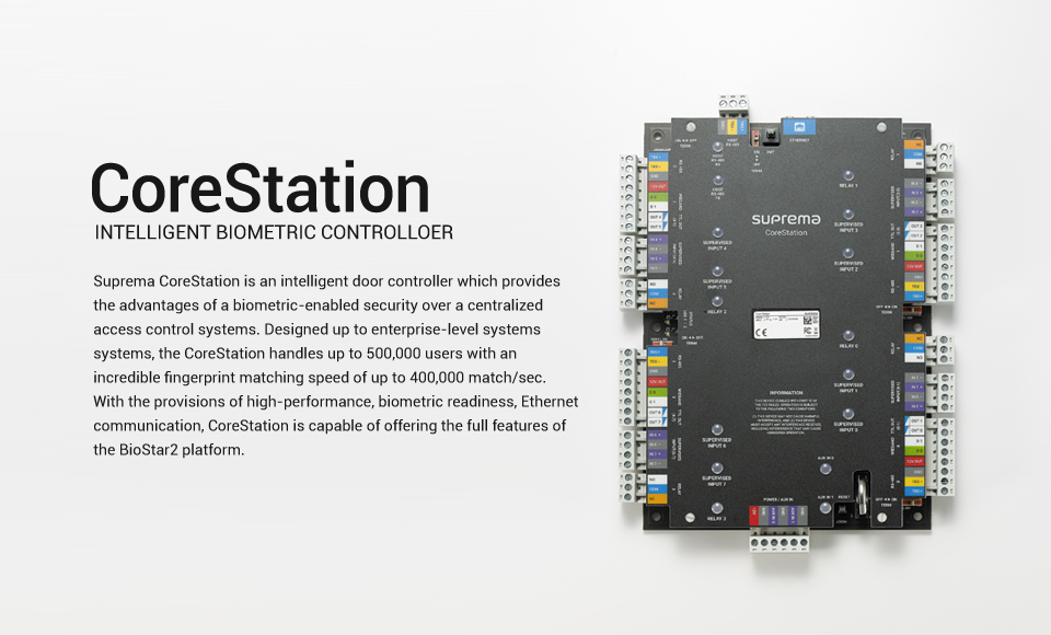 CS-40 CoreStation Panel de Control de Acceso / Biometría Integrada / Compatible con Sistema de Elevadores
