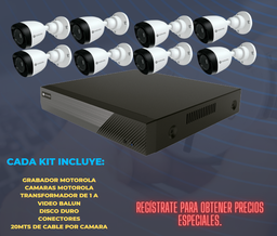 Kit 8 Cámaras Balas