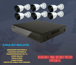 Kit 6 Cámaras Balas