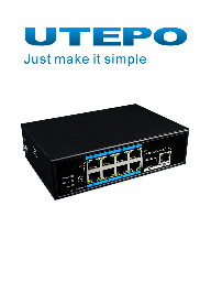 [UTP7108E-POE] Switch industrial PoE Utepo 8 puertos