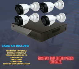 Kit 4 Cámaras Balas